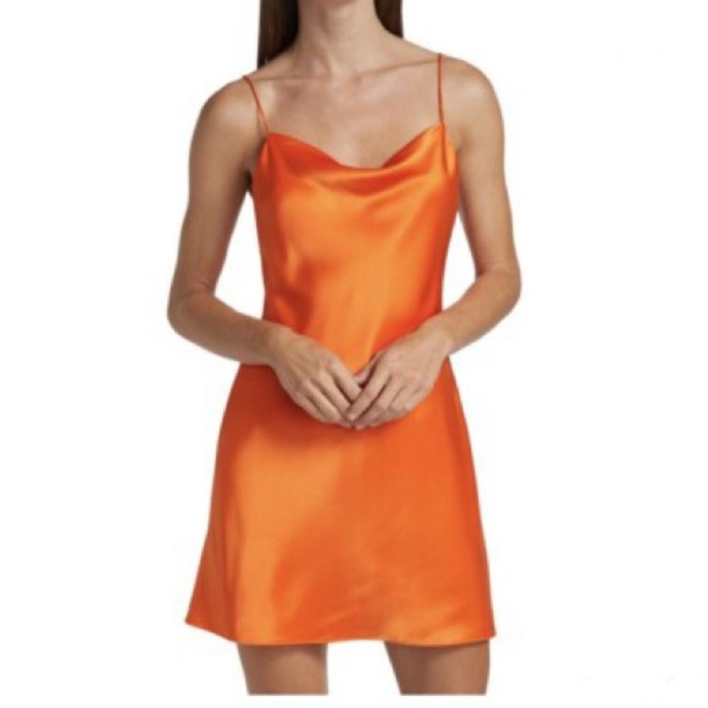Alice + Olivia Bright Orange Satin Garment